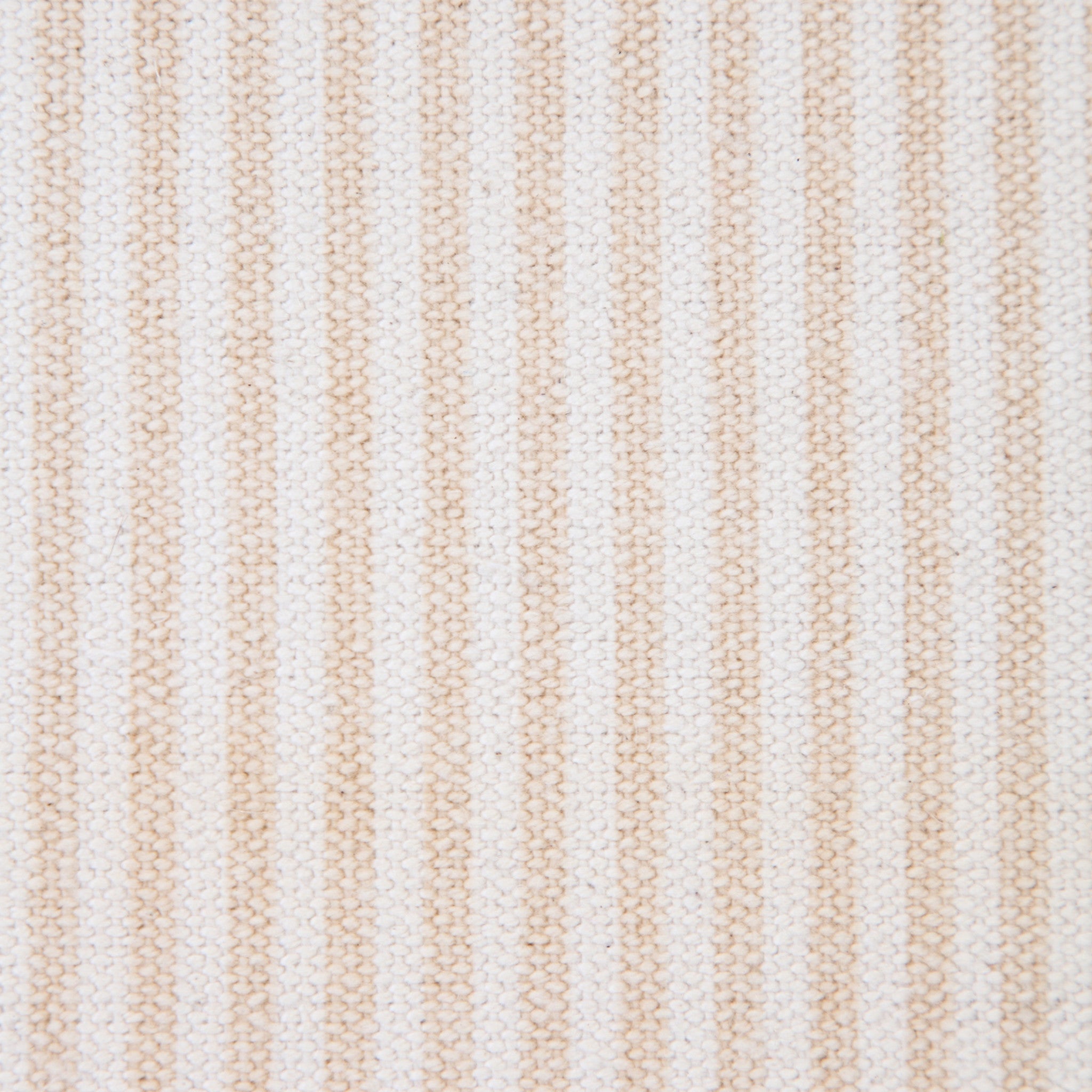 Set Of Two 20" X 20" Beige Striped Zippered 100% Cotton Throw Pillow