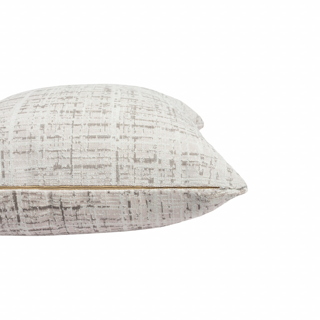 Set Of Two 20" X 20" Gray Abstract Zippered Polyester Throw Pillow