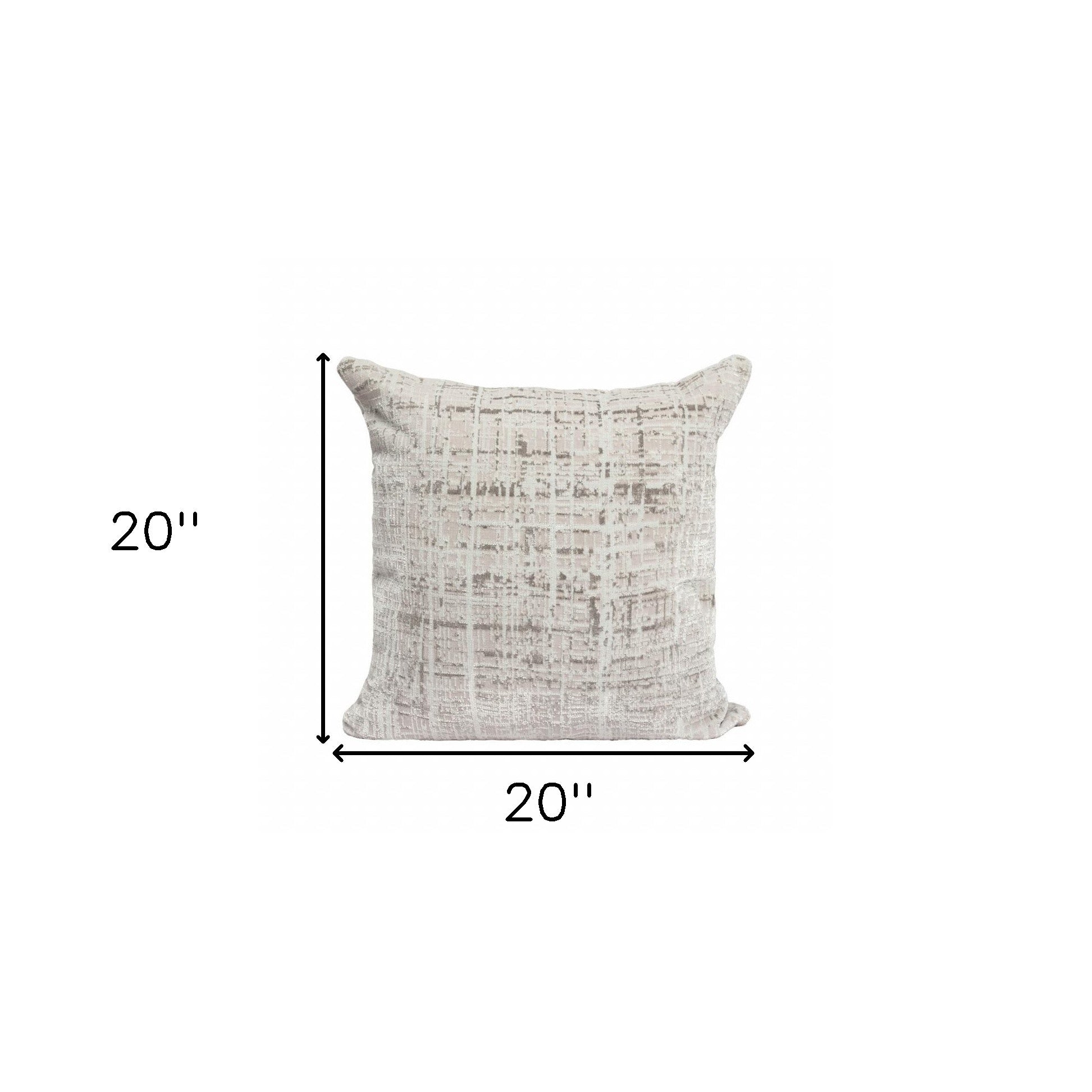 Set Of Two 20" X 20" Gray Abstract Zippered Polyester Throw Pillow