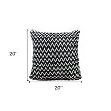 兩個 20 英寸 X 20 英寸黑色 V 形拉鍊滌綸抱枕一套