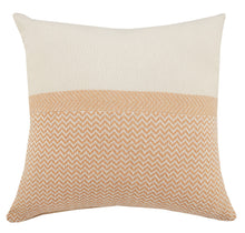Cream Chevron Zippered 100% Cotton Throw Pillow Set Of Two 18