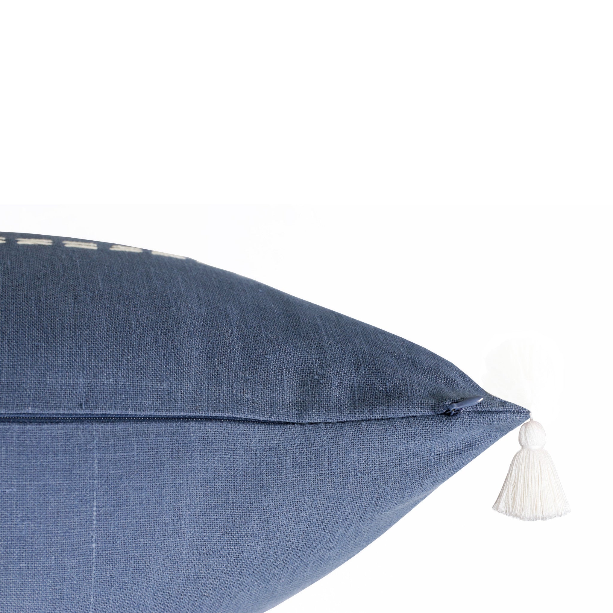 Set Of Two 20" X 20" Gray Striped Zippered Linen Throw Pillow