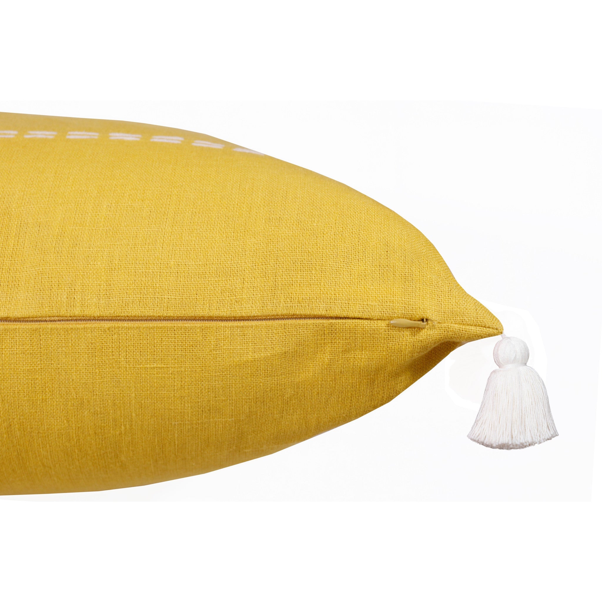 Set Of Two 20" X 20" Gray Striped Zippered Linen Throw Pillow