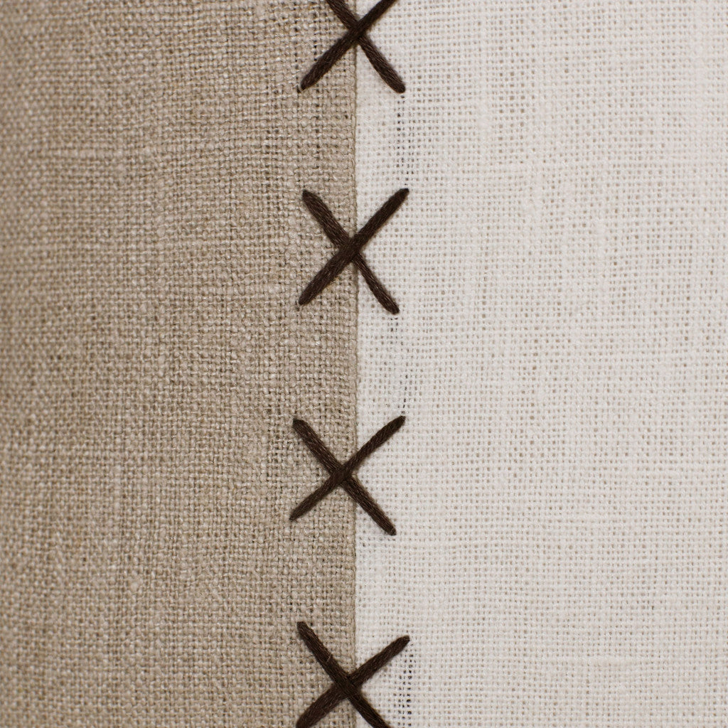 兩件套 20 英寸 X 20 英寸灰色拼布拉鍊亞麻抱枕