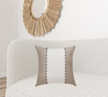 兩件套 20 英寸 X 20 英寸灰色拼布拉鍊亞麻抱枕