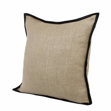 Tan Solid Color Zippered Linen Throw Pillow Set Of Two - 20