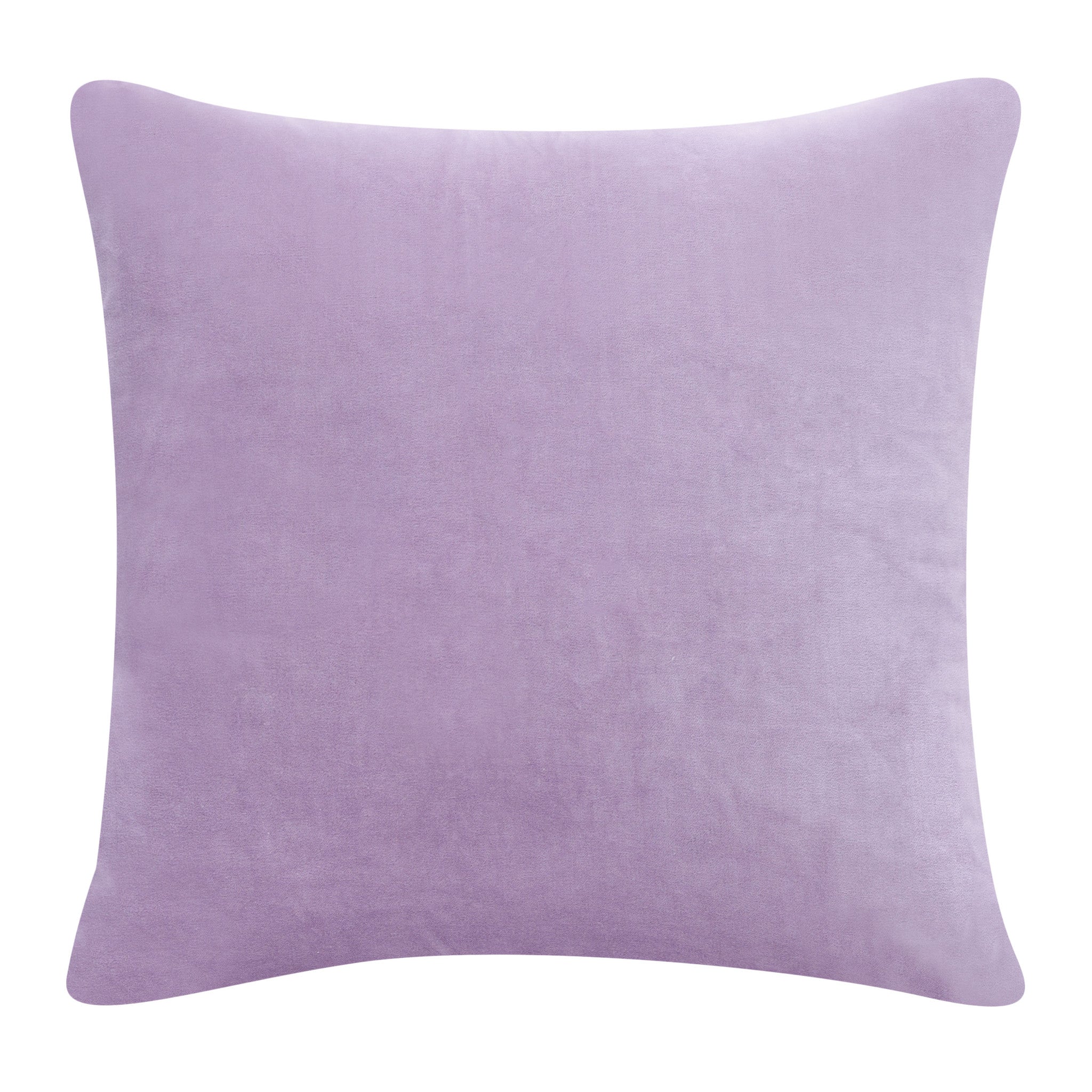 Purple Solid Color Zippered 100% Cotton Throw Pillow Set Of Two - 20" x 20"