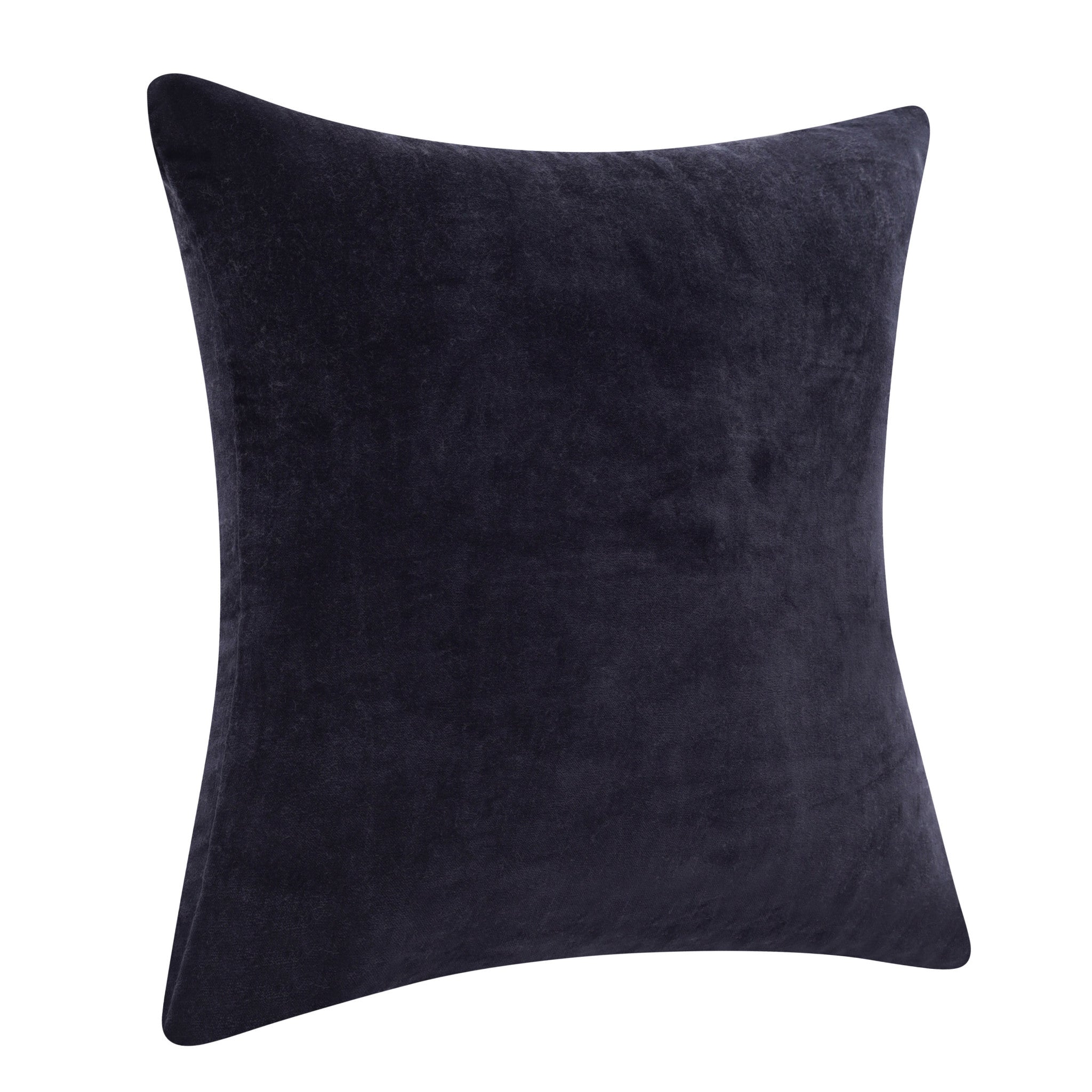 Purple Solid Color Zippered 100% Cotton Throw Pillow Set Of Two - 20" x 20"