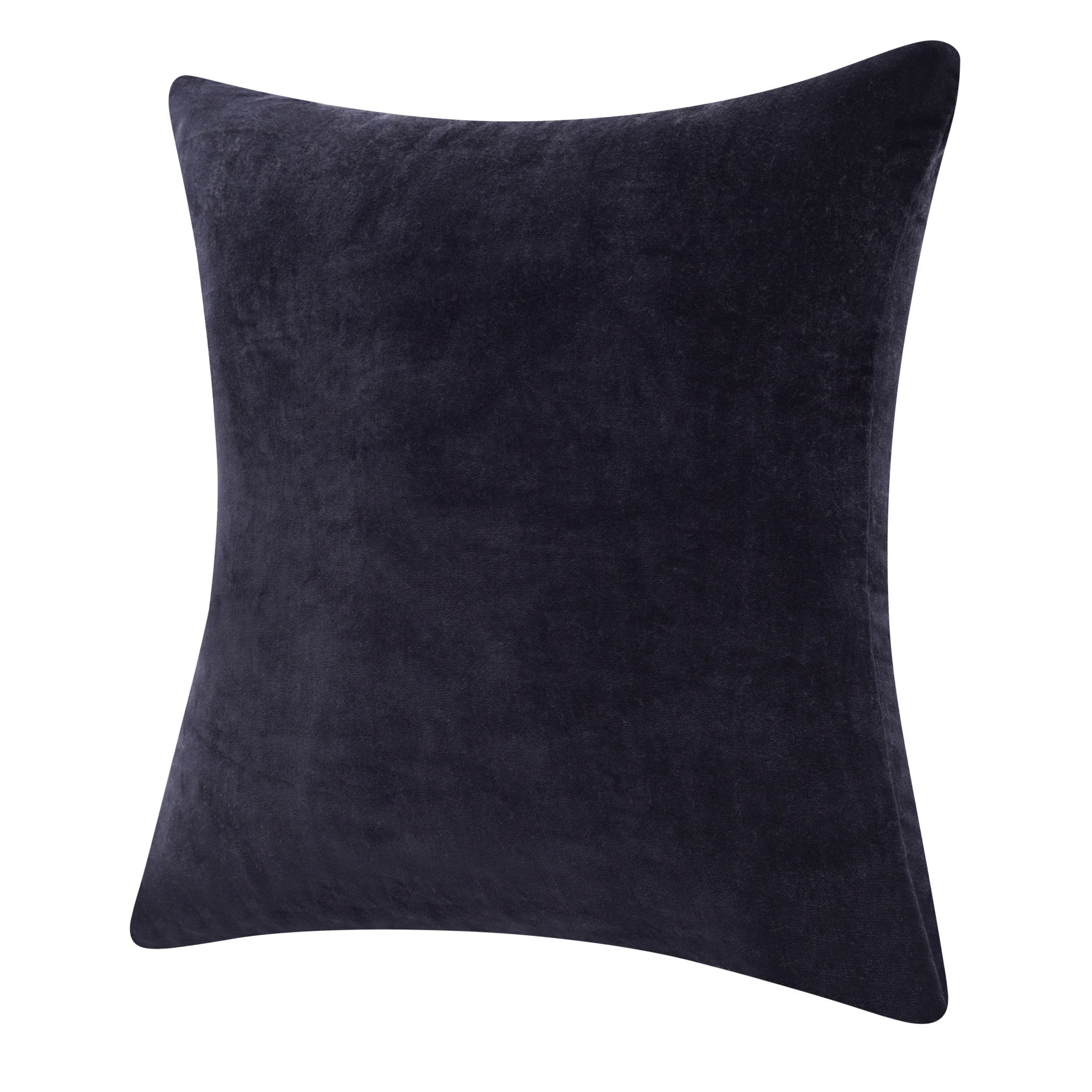 Purple Solid Color Zippered 100% Cotton Throw Pillow Set Of Two - 20" x 20"