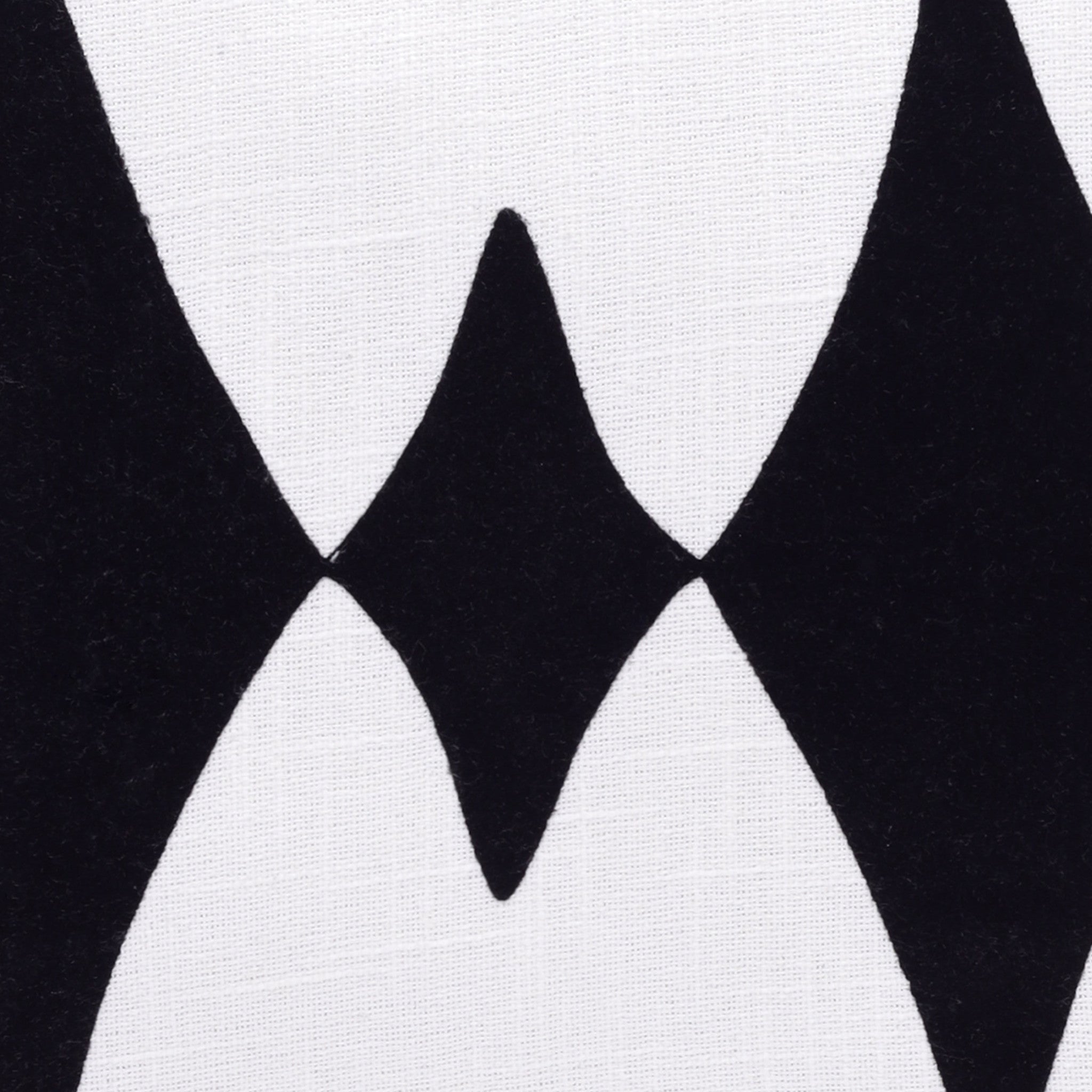 Set Of Two 20" X 20" Black Diamond Zippered 100% Cotton Throw Pillow