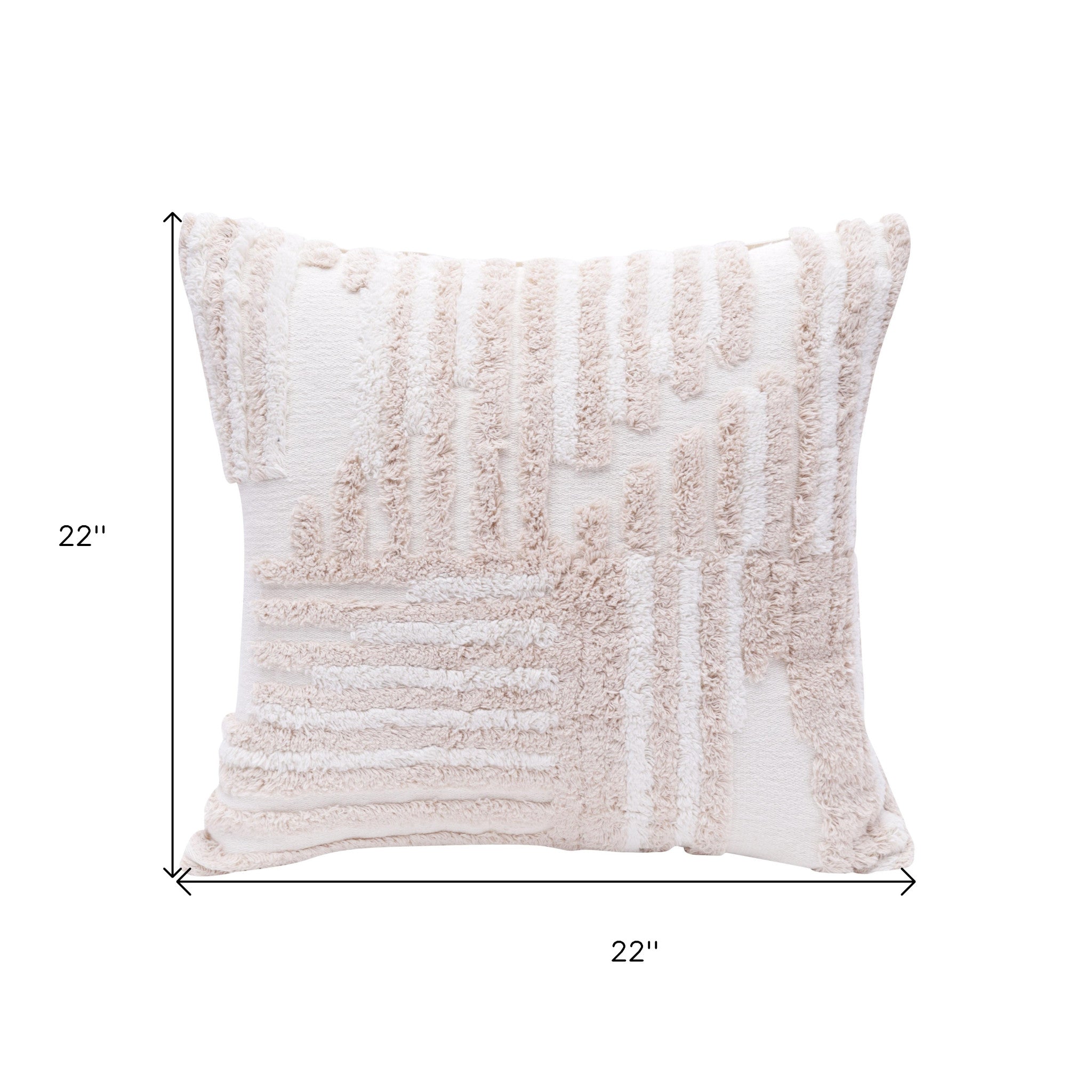 Set Of Two 22" X 22" Purple Striped Zippered 100% Cotton Throw Pillow