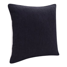 Black Solid Color Zippered Linen Throw Pillow Set Of Two - 20