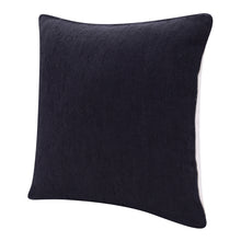 Black Solid Color Zippered Linen Throw Pillow Set Of Two - 20