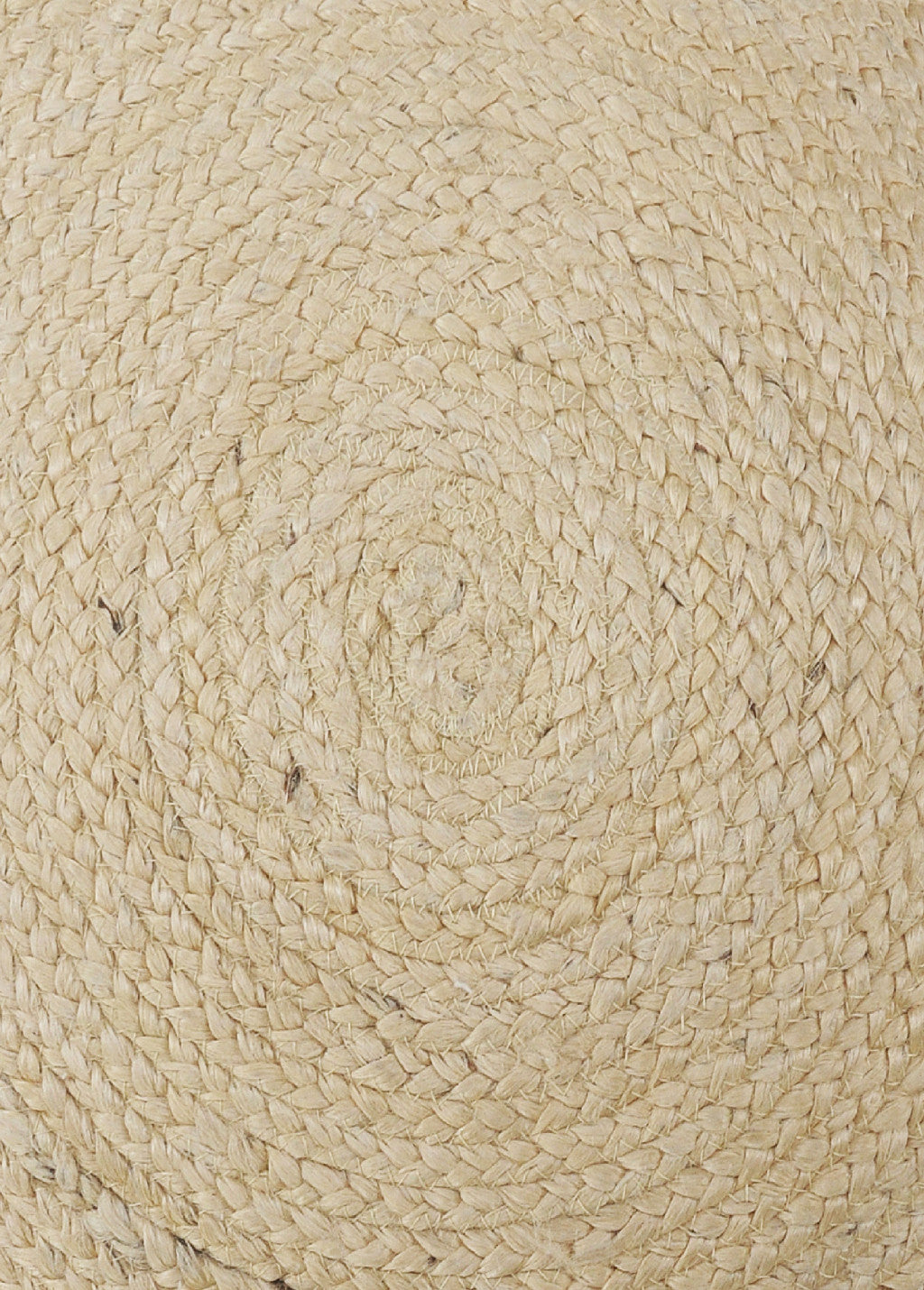 20" X 20" Tan Round Jute Zippered Pillow