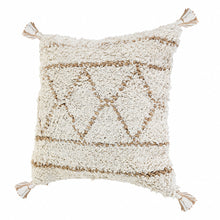 White Geometric Zippered 100% Cotton Throw Pillow Set Of Two 20