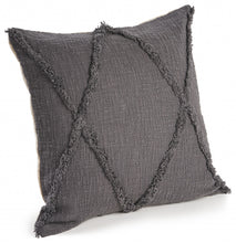 Gray Geometric Zippered 100% Cotton Throw Pillow Set Of Two 20