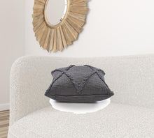 Gray Geometric Zippered 100% Cotton Throw Pillow Set Of Two 20