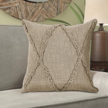 Gray Geometric Zippered 100% Cotton Throw Pillow Set Of Two 20