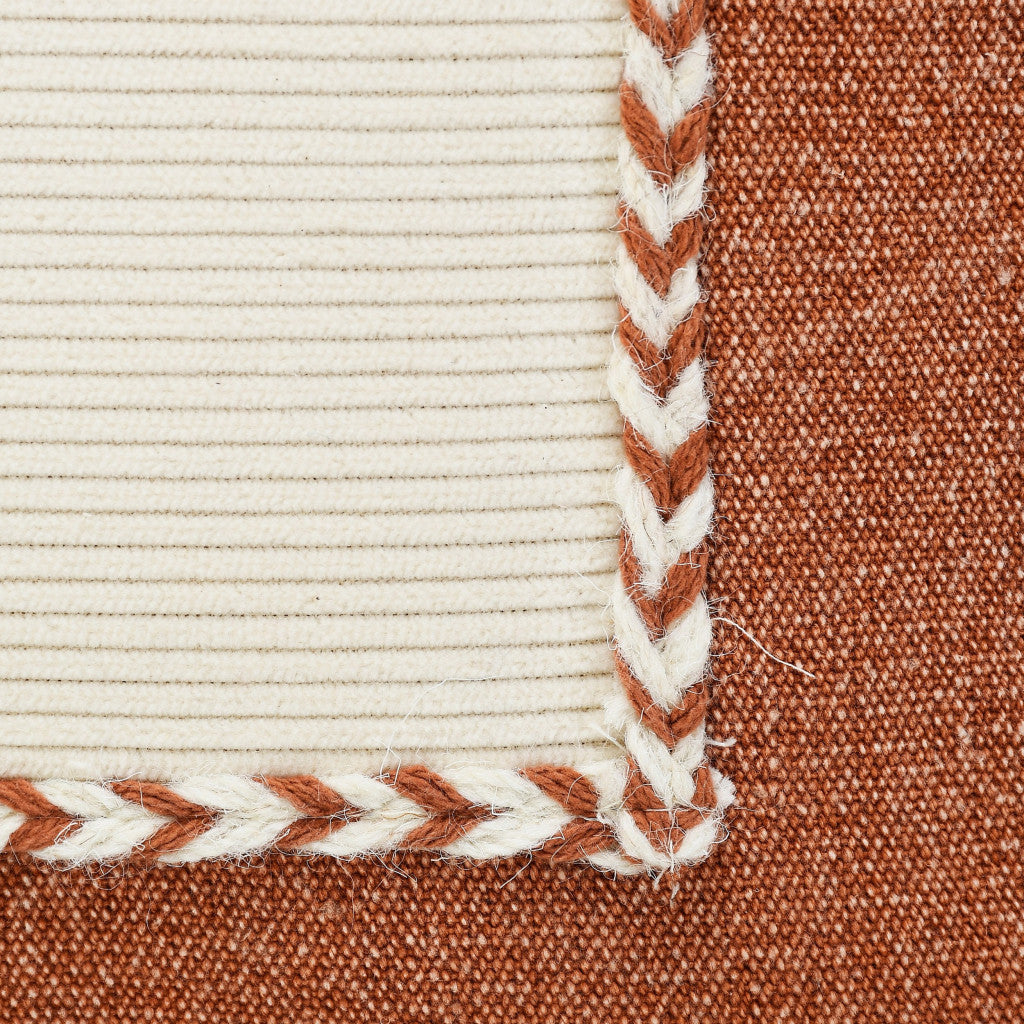 Set Of Two 20" X 20" Brown Zippered 100% Cotton Throw Pillow