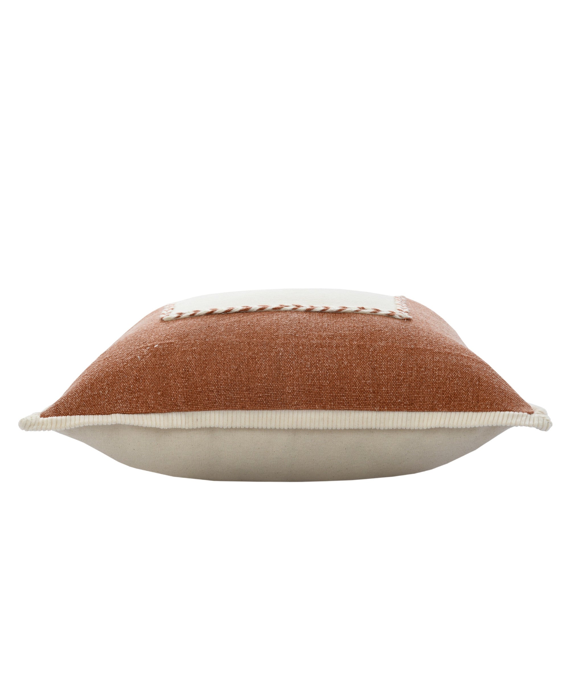 Set Of Two 20" X 20" Brown Zippered 100% Cotton Throw Pillow