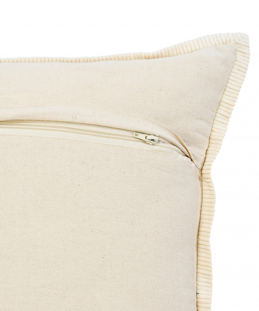 Set Of Two 20" X 20" Brown Zippered 100% Cotton Throw Pillow