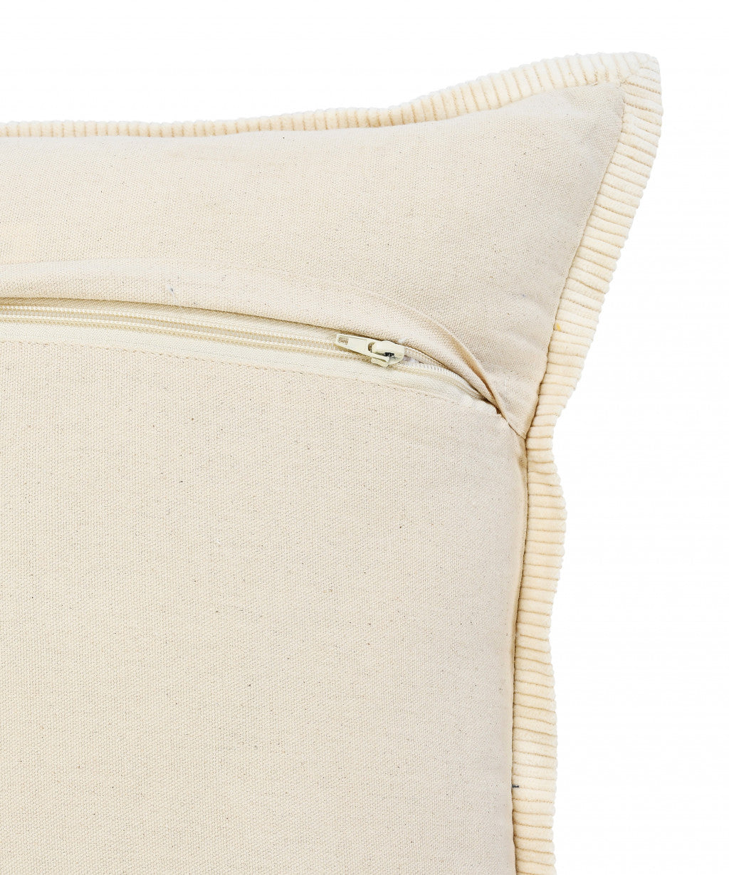 Set Of Two 20" X 20" Brown Zippered 100% Cotton Throw Pillow