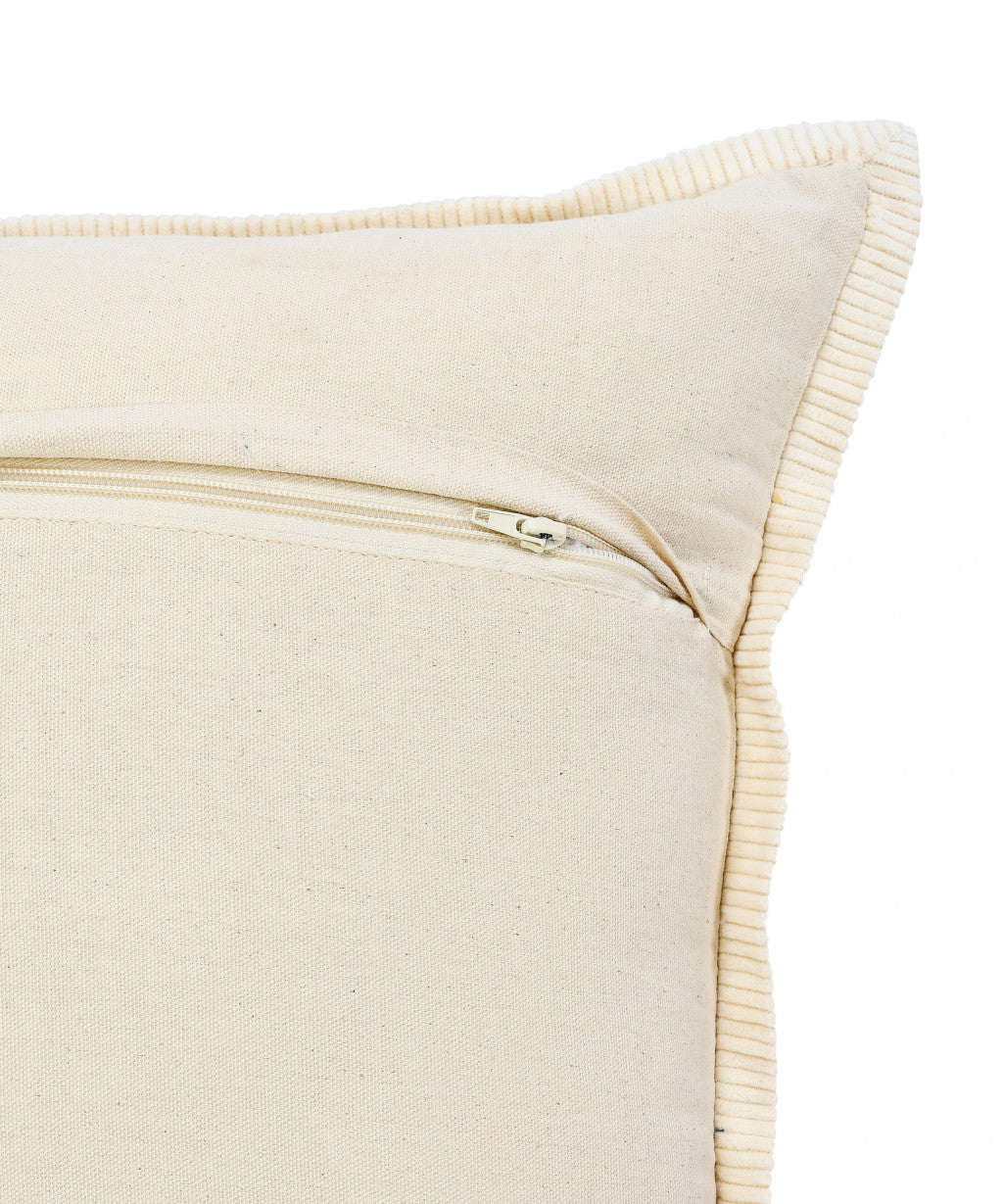 Set Of Two 20" X 20" Brown Zippered 100% Cotton Throw Pillow