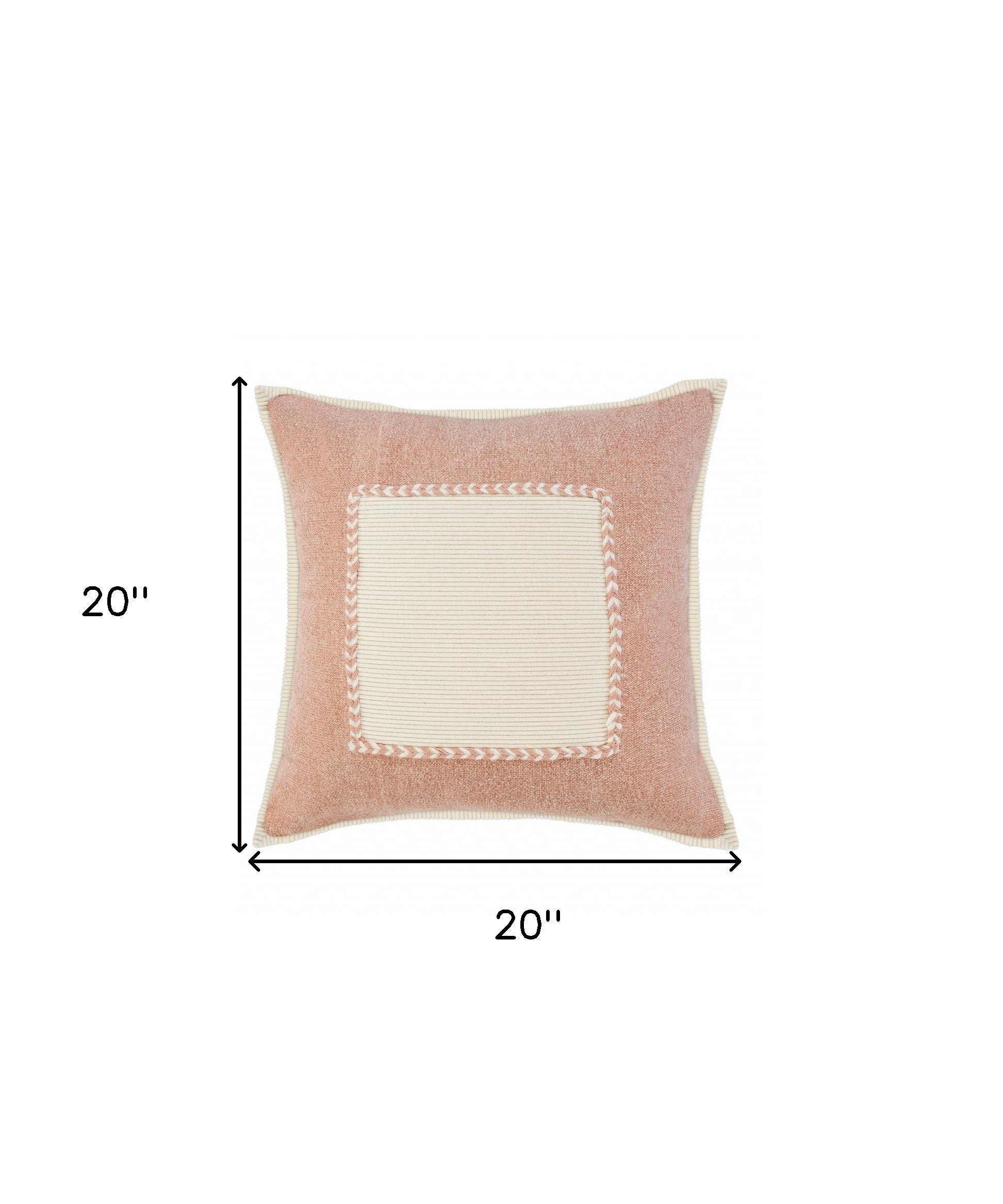 Set Of Two 20" X 20" Brown Zippered 100% Cotton Throw Pillow