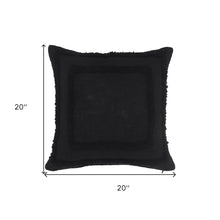 Black Geometric Zippered 100% Cotton Throw Pillow Set Of Two 20