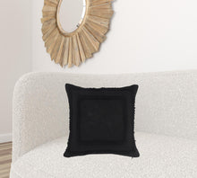 Black Geometric Zippered 100% Cotton Throw Pillow Set Of Two 20