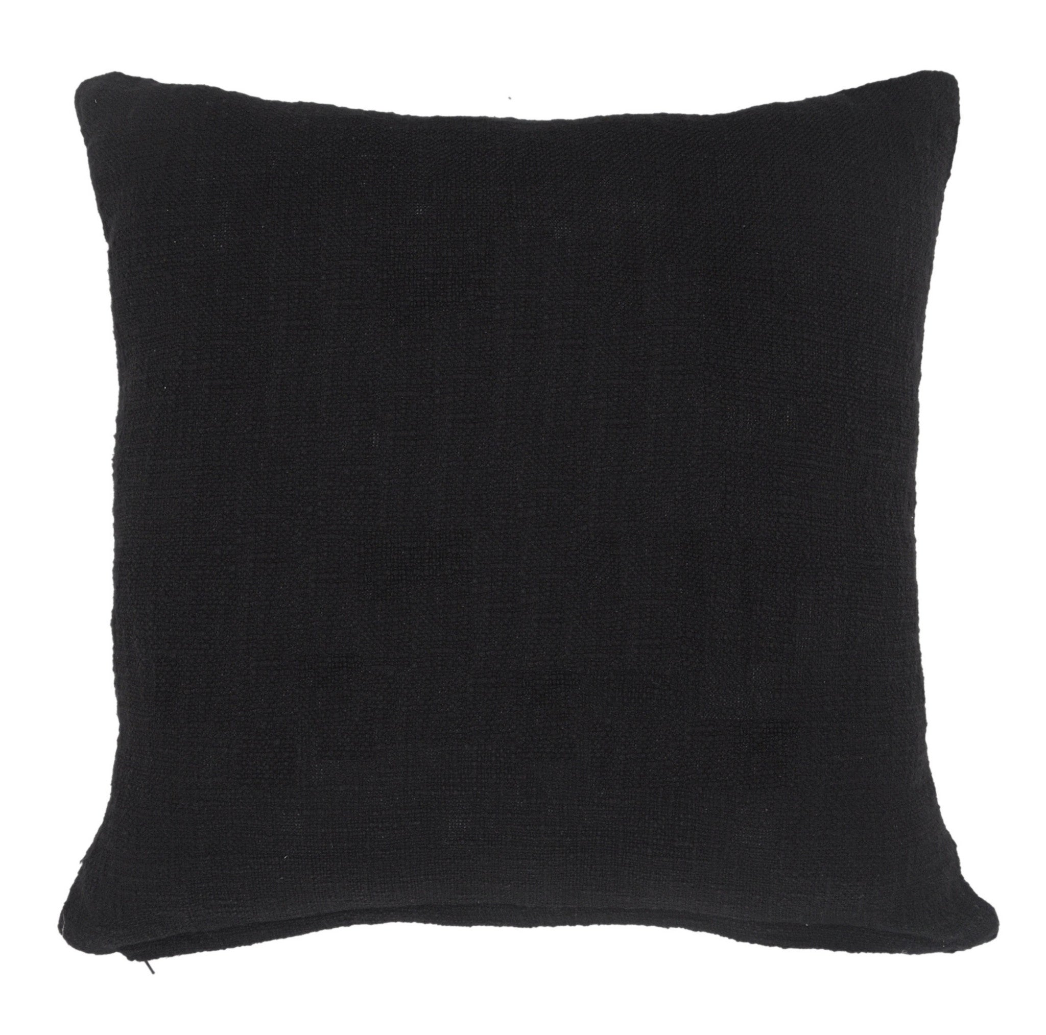Black Geometric Zippered 100% Cotton Throw Pillow Set Of Two 20" X 20"
