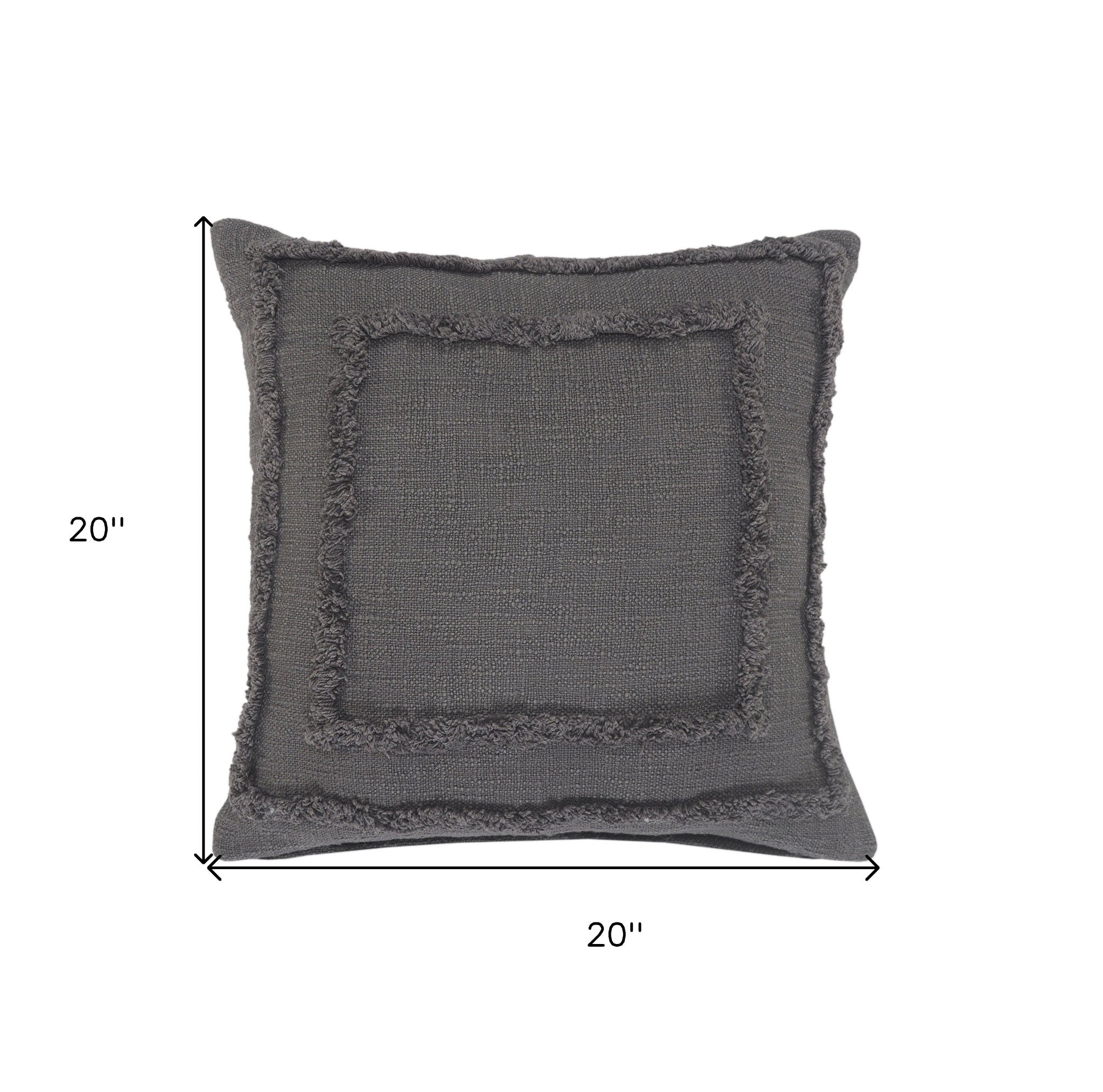 Black Geometric Zippered 100% Cotton Throw Pillow Set Of Two 20" X 20"