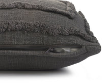 Black Geometric Zippered 100% Cotton Throw Pillow Set Of Two 20