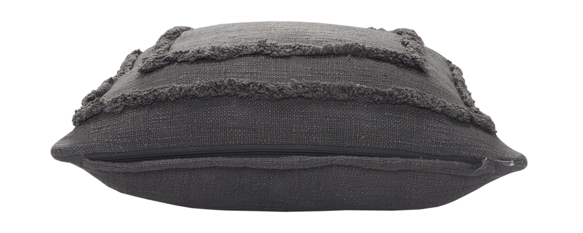 Black Geometric Zippered 100% Cotton Throw Pillow Set Of Two 20" X 20"