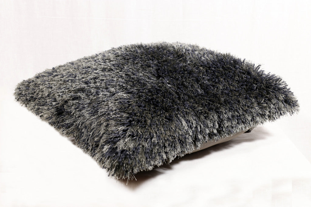 Set Of Two 20" X 20" Gray Solid Color Zippered Polyester Throw Pillow