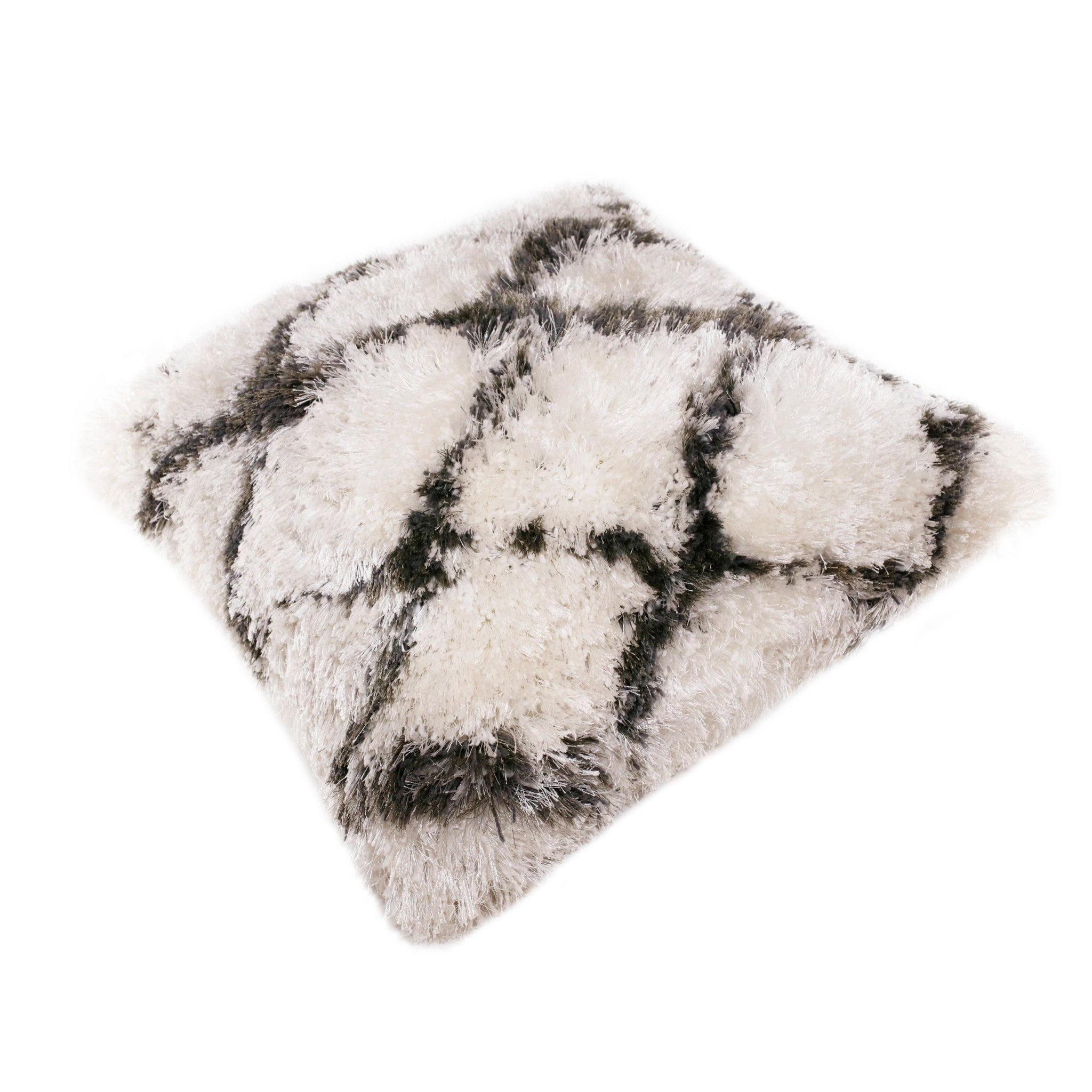 Set Of Two 20" X 20" White Geometric Zippered Polyester Throw Pillow