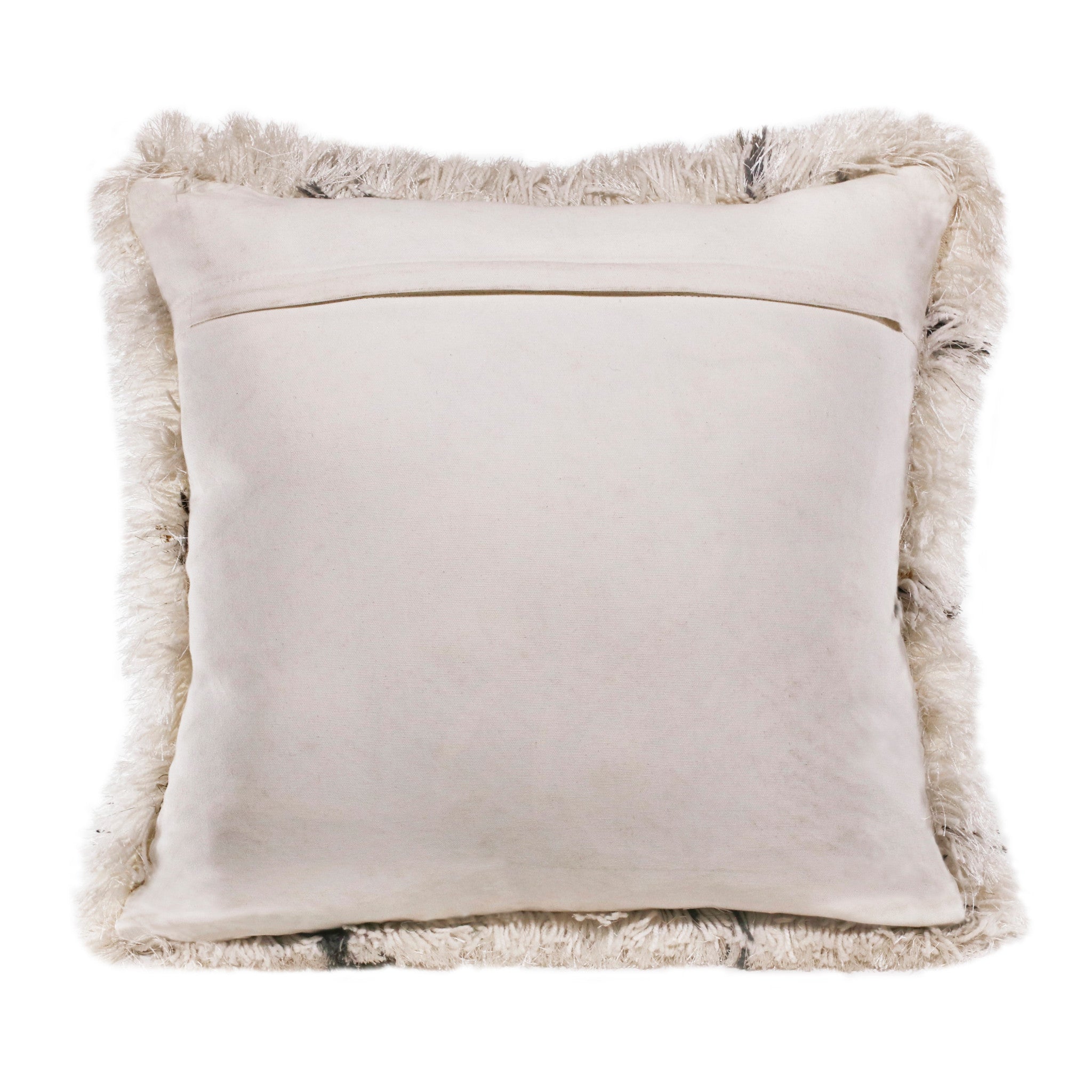 Set Of Two 20" X 20" White Geometric Zippered Polyester Throw Pillow