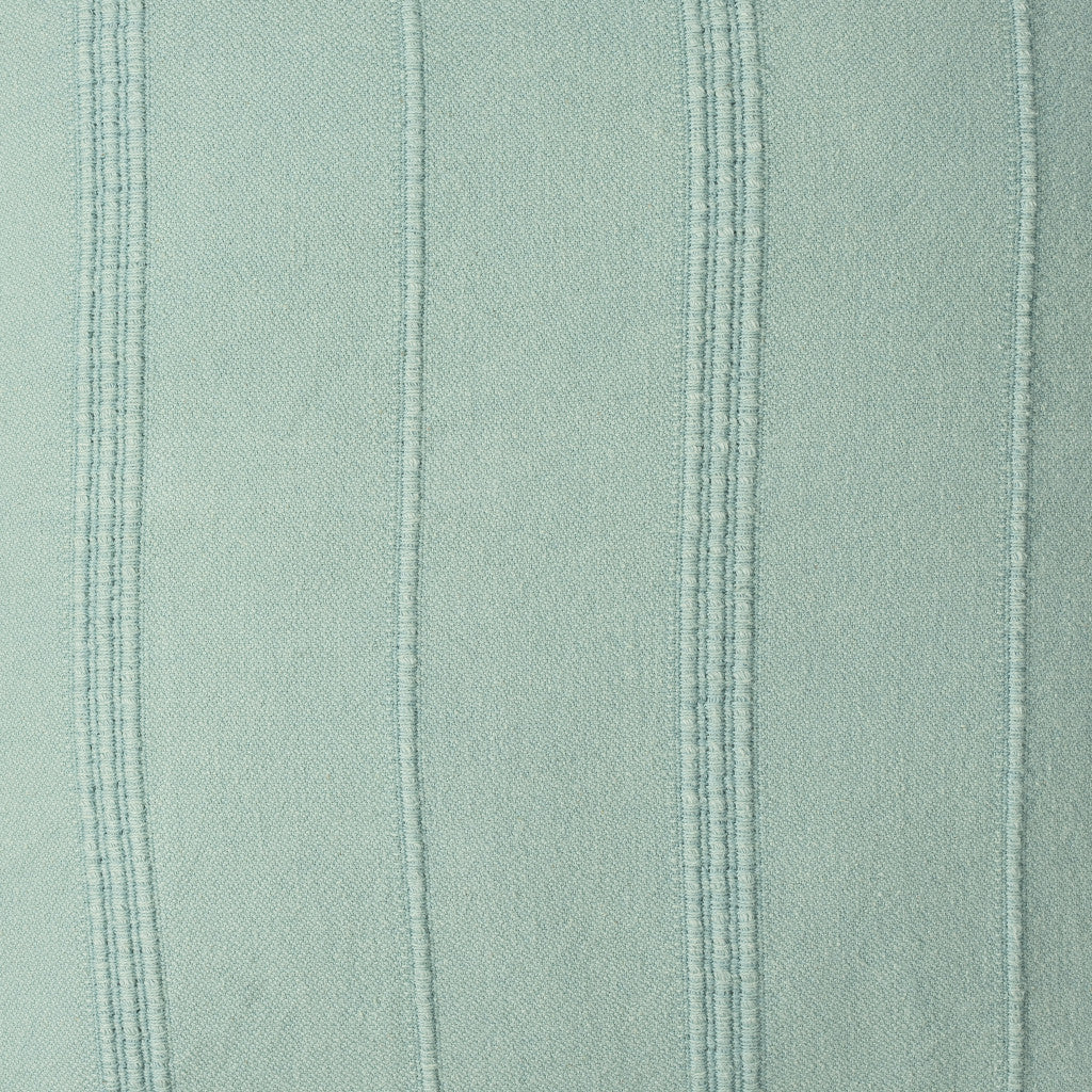 Set Of Two 18" X 18" Green Solid Color Zippered 100% Cotton Throw Pillow