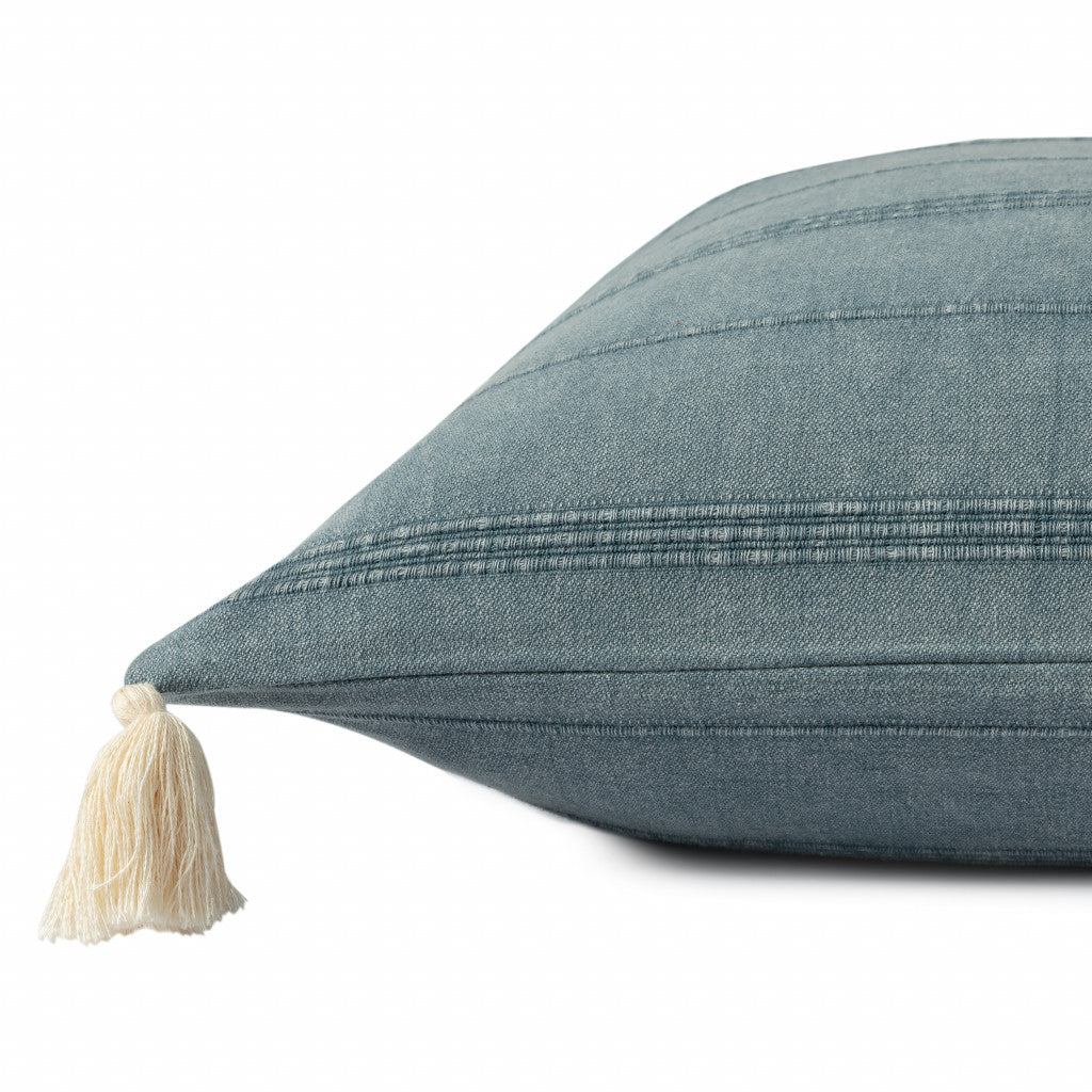 Set Of Two 18" X 18" Green Solid Color Zippered 100% Cotton Throw Pillow