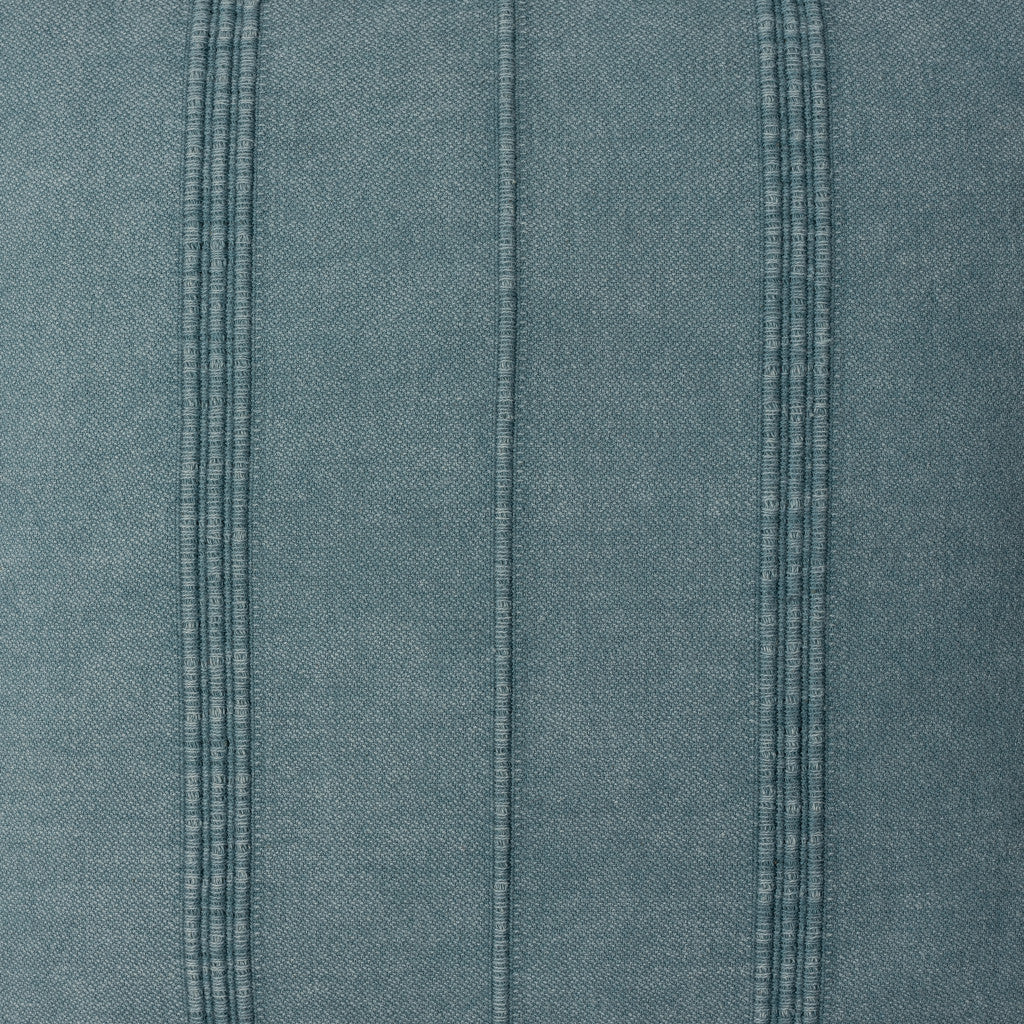 Set Of Two 18" X 18" Green Solid Color Zippered 100% Cotton Throw Pillow