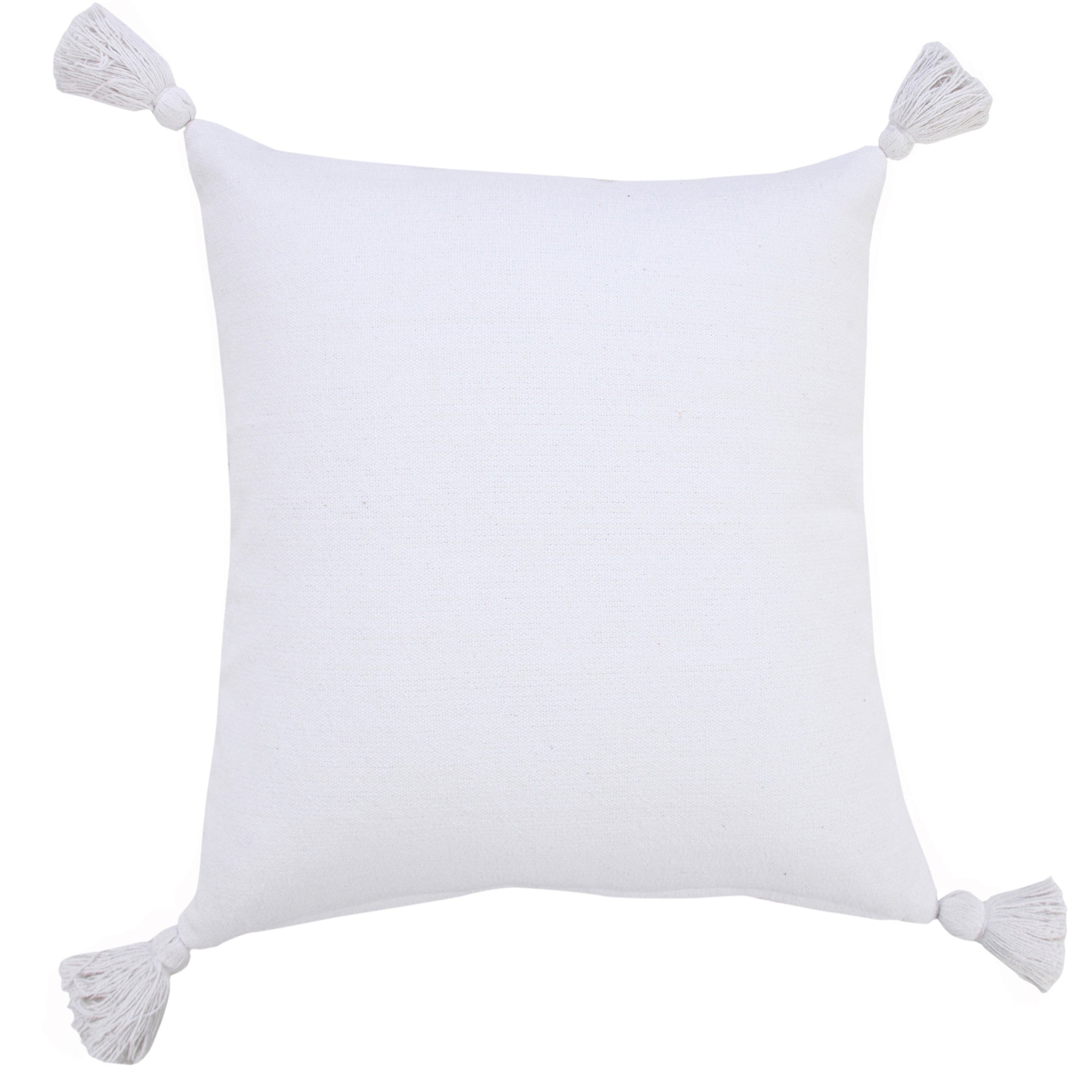 Set Of Two 20" X 20" White Solid Color Zippered 100% Cotton Throw Pillow