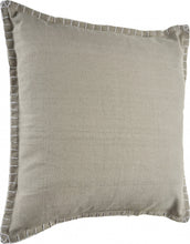 Tan Solid Color Zippered 100% Cotton Throw Pillow Set Of Two 24