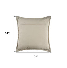 Tan Solid Color Zippered 100% Cotton Throw Pillow Set Of Two 24