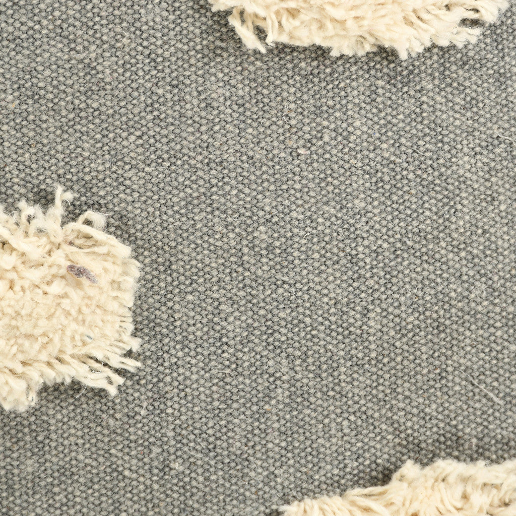 Gray Zippered 100% Cotton Throw Pillow Set Of Two - 20" x 20"