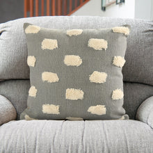 Gray Zippered 100% Cotton Throw Pillow Set Of Two - 20