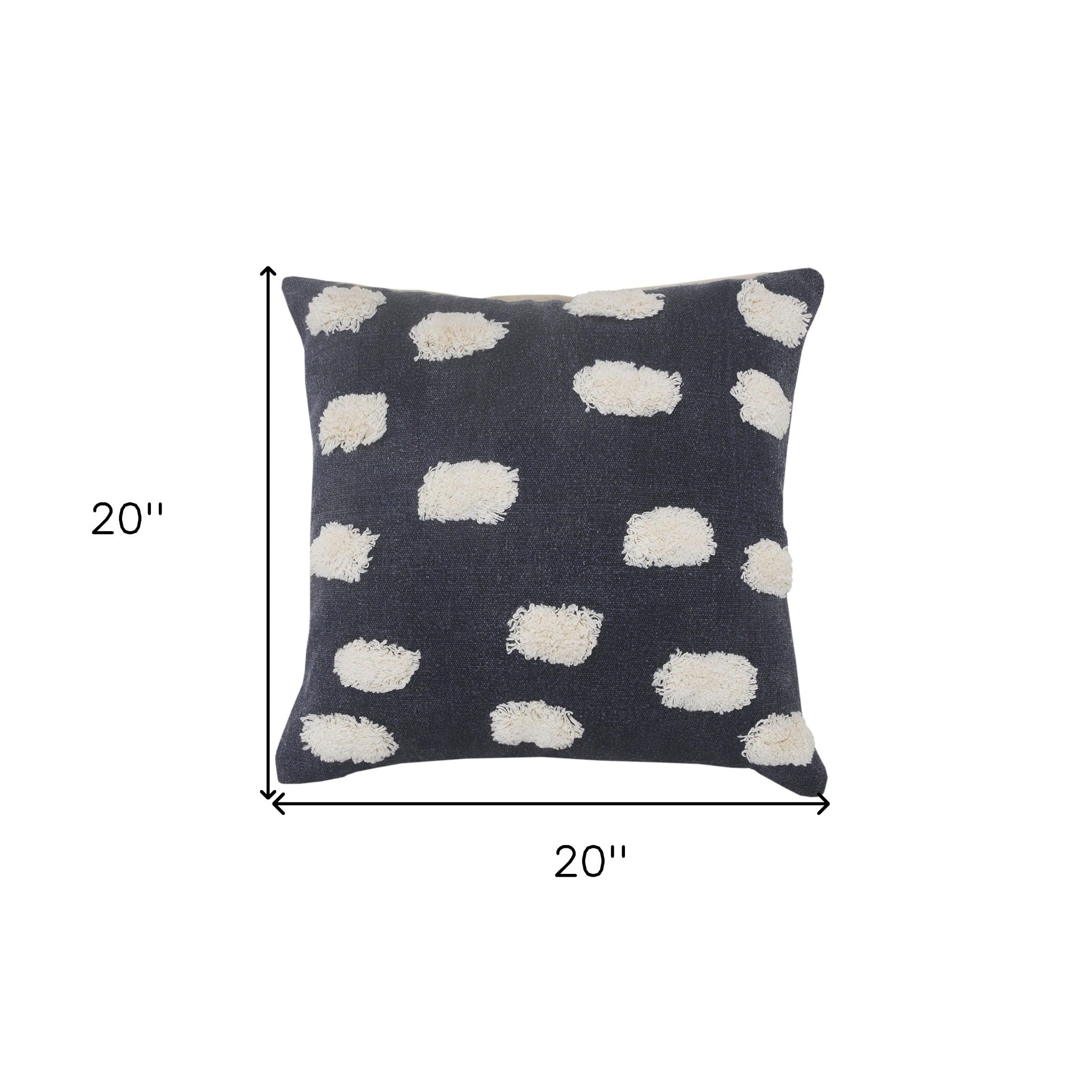 Gray Zippered 100% Cotton Throw Pillow Set Of Two - 20" x 20"