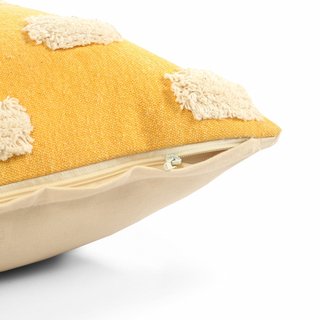 Gray Zippered 100% Cotton Throw Pillow Set Of Two - 20" x 20"