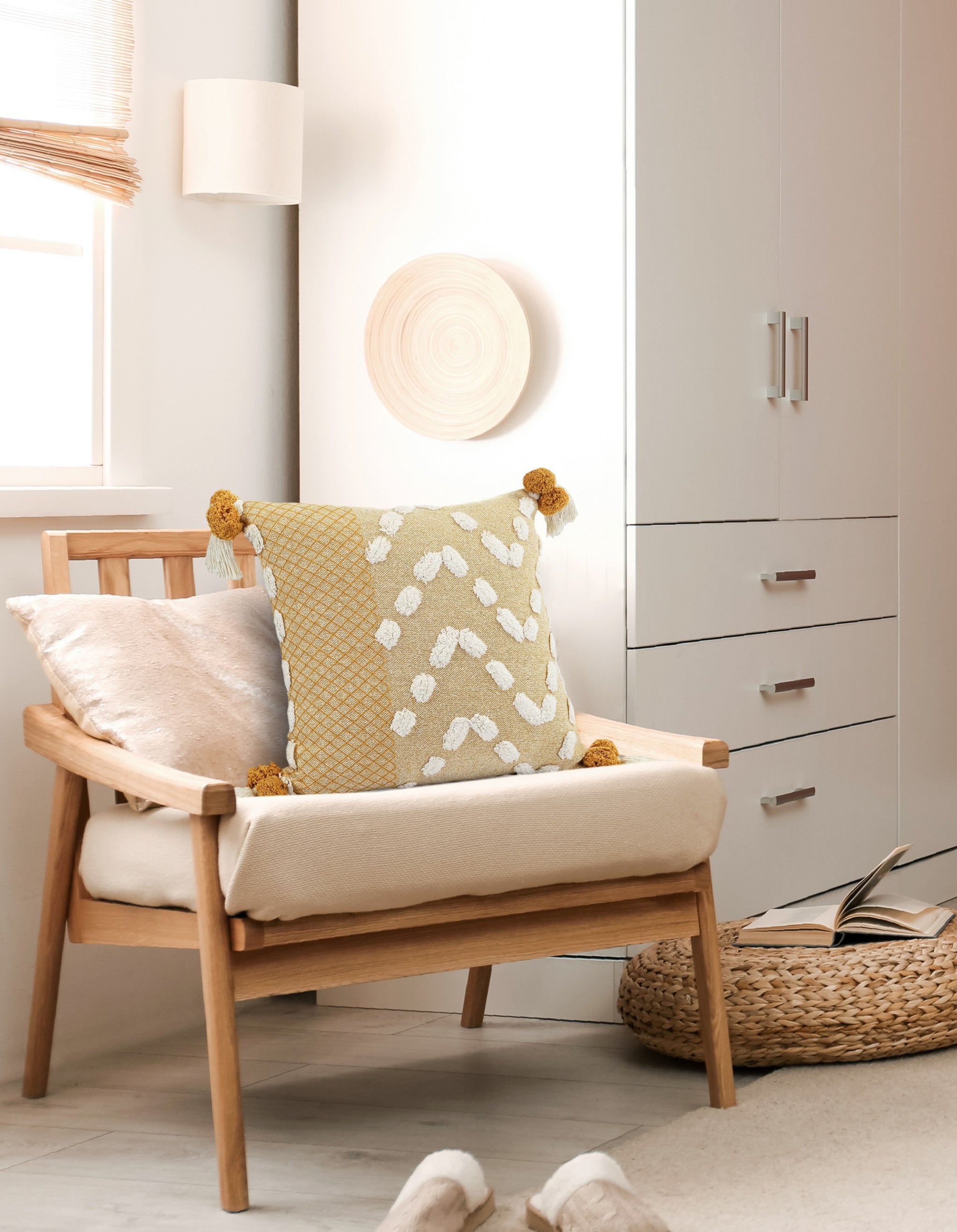 Red Geometric Zippered 100% Cotton Throw Pillow Set Of Two - 20" X 20"