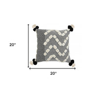 Red Geometric Zippered 100% Cotton Throw Pillow Set Of Two - 20