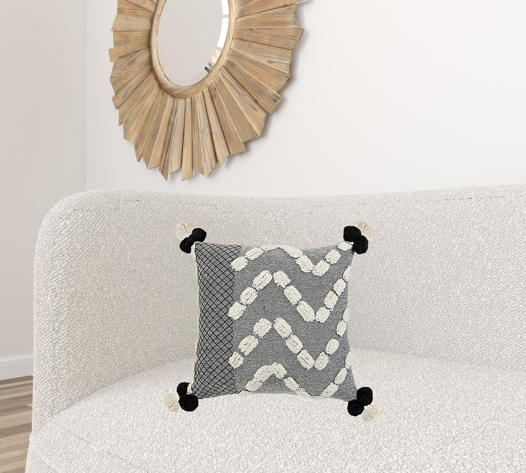 Red Geometric Zippered 100% Cotton Throw Pillow Set Of Two - 20" X 20"